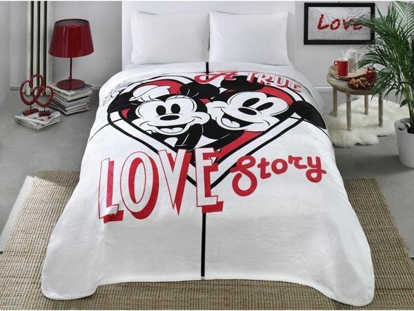 Taç 71120814 Disney Minnie Mickey Lisanslı Çift Kişilik Battaniye 220X240CM - Image 1