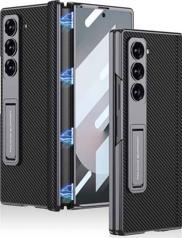 ​Galaxy Z Fold 6 Kılıf Deri Kalem Bölmeli Standlı Kıpta Premium Kılıf - Image 1