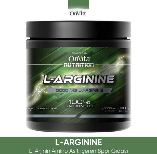 Onvita L-Arginine Aminoasit 5000 mg 50 Servis 300 gr 8683148630937 - Image 1