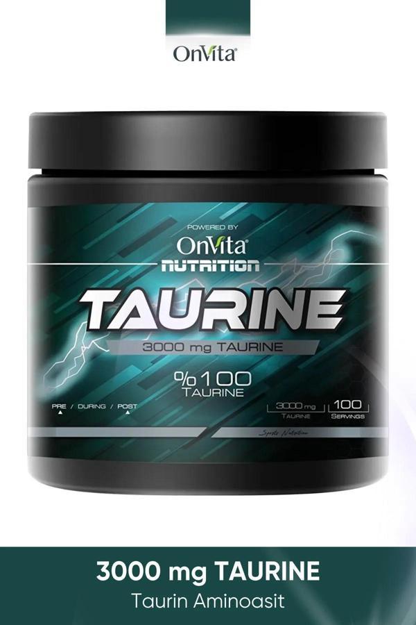 Onvita Nutrition Taurine Aminoasit 3000 mg 100 Servis 300 gr 8683148630845 - Image 1