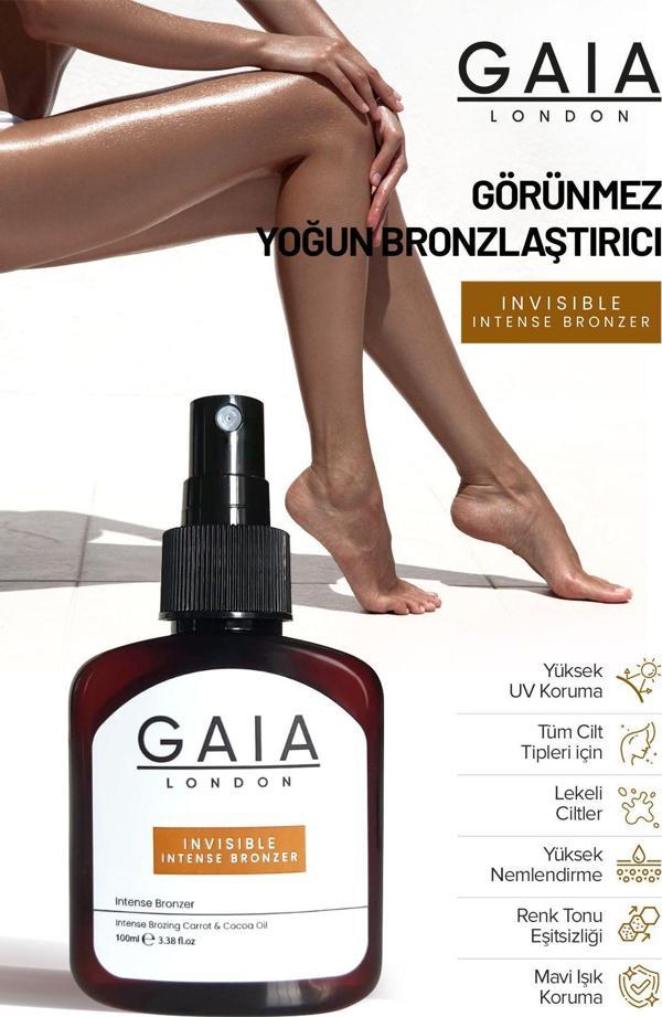 Gaia London İnvisible Intense Bronzer Ton Eşitleyici Yüksek Koruma Güneş Yağı 100 Ml - Image 1