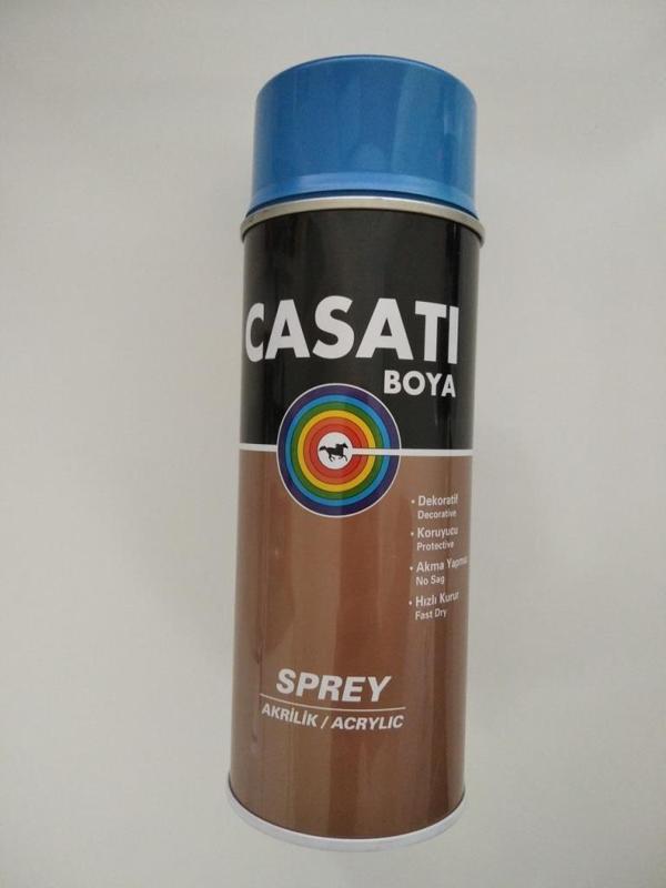 Casati Akrilik Sprey Boya S355 Metalik Mavi 400 ML - Image 1