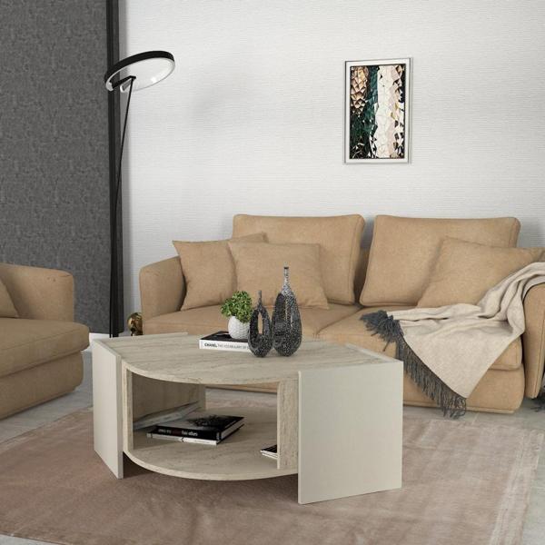 Dekorister Exclusive Marbel Orta Sehpa Kumtaşı-Traverten - Image 1