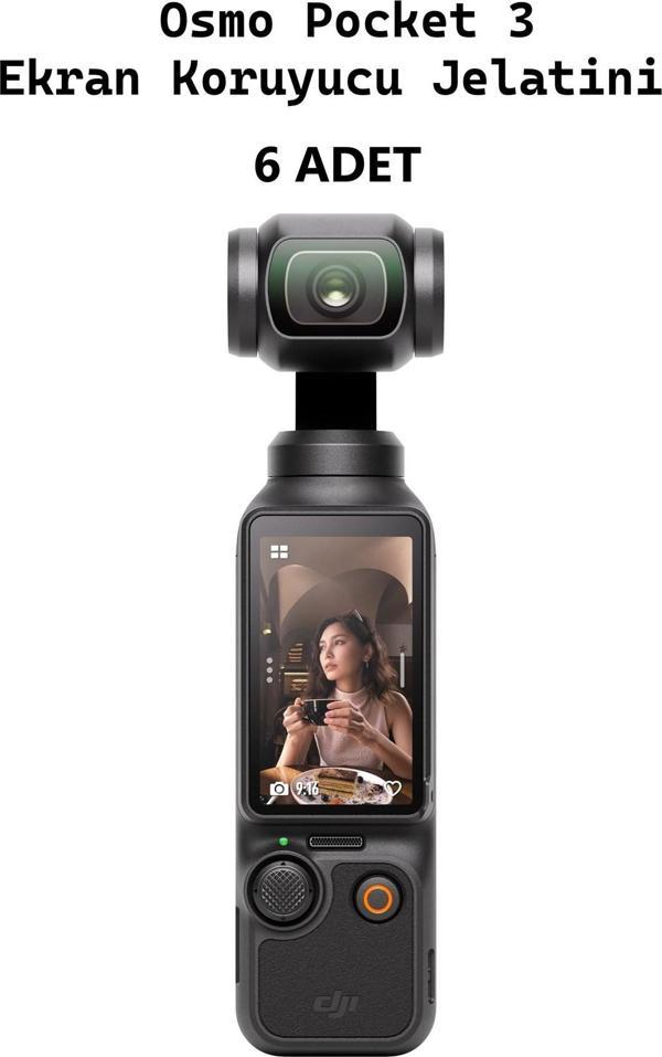 DJI Osmo Pocket 3 Uyumlu ÖN 6 Adet Şeffaf Ekran koruyucu Nano Jelatin - Image 1