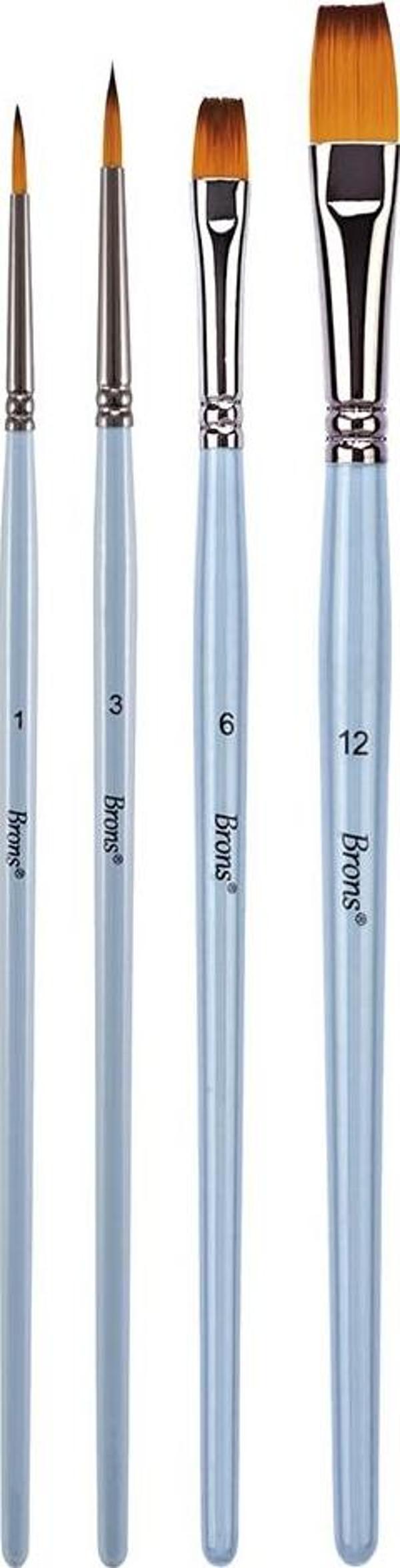 Brons Blister Fırça Set 3 ( 123 Serisi No:1-3 Kısa Sap-200F Serisi No:6-12 Kısa Sap) BR-2202 - Image 1