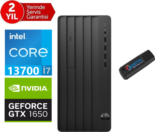 Hp 290 Pro G9 Intel Core I7 13700 32GB 4tb SSD 4GB/GTX1650 WINDOWS11PRO Masaüstü Blgisayar 3624A8ET55+ZETTAUSBBELLEK - Image 1
