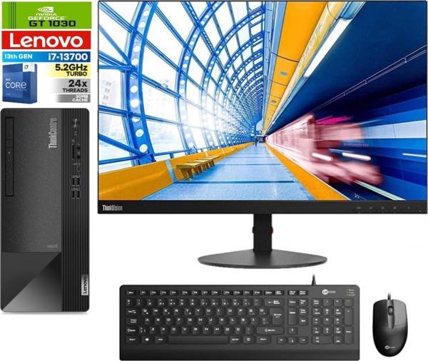 Lenovo Thinkcentre Neo 50T Gen4 Intel I7 13700 16GB 2tb SSD 4GB/GT1030 WINDOWS11PRO 23.8 Mon.masaüstü Blgisayar 612JB005ATR49 + Zetta USB Bellek - Image 1