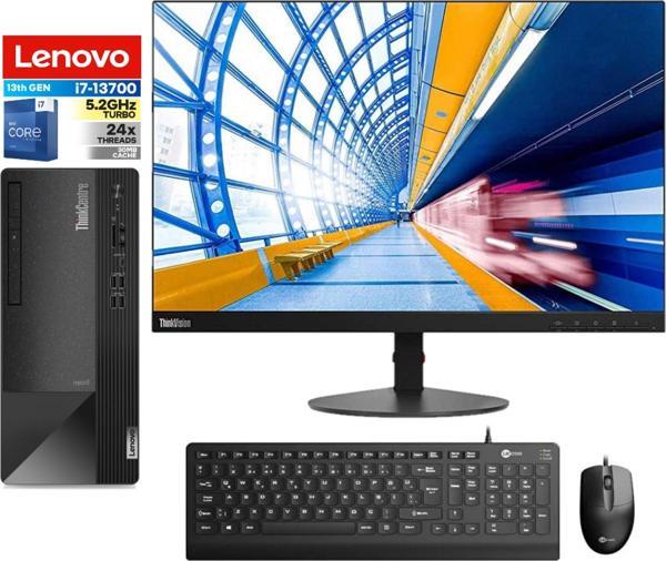 Lenovo Thinkcentre Neo 50T Gen4 Intel I7 13700 64GB 256GB SSD WINDOWS11HOME 23.8 Fhd Monitör Masaüstü Blgisayar 412JB005ATR36 + Zetta USB Bellek - Image 1