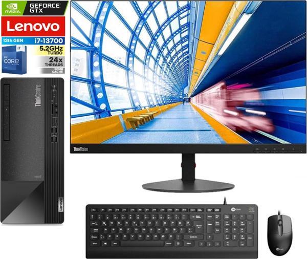 Lenovo Thinkcentre Neo 50T Gen4 Intel I7 13700 8gb 512GB SSD 4GB/GTX1650 WINDOWS11PRO 23.8 Mon.masaüstü Blgisayar 812JB005ATR42 + Zetta USB Bellek - Image 1