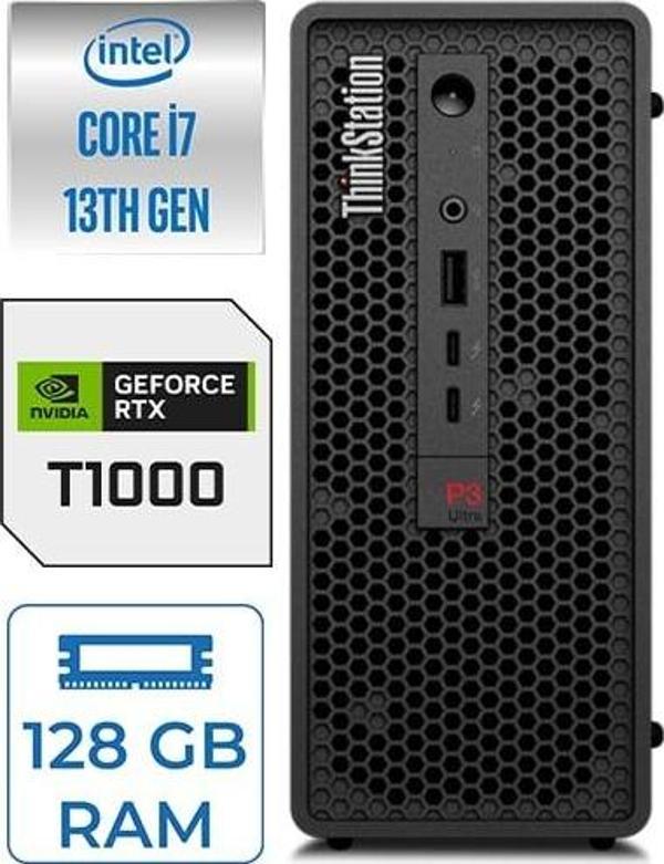 Lenovo Ws P3 Ultra Sff I7-13700K 128GB Ddr5 2tb SSD Nvidia 8gb T1000 Windows 11 Pro 30HA000QTX14 - Image 1