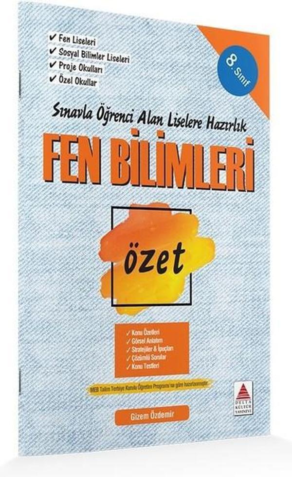 8.Sınıf Fen Bilimleri Özet Sınavla Öğrenci Alan Liselere Hazırlık - Delta Kültür-Eğitim - Image 1
