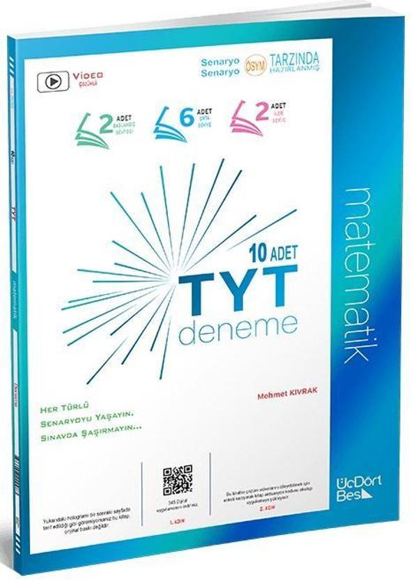 TYT Matematik 12'li Deneme - Üç Dört Beş Yayınları - Image 1