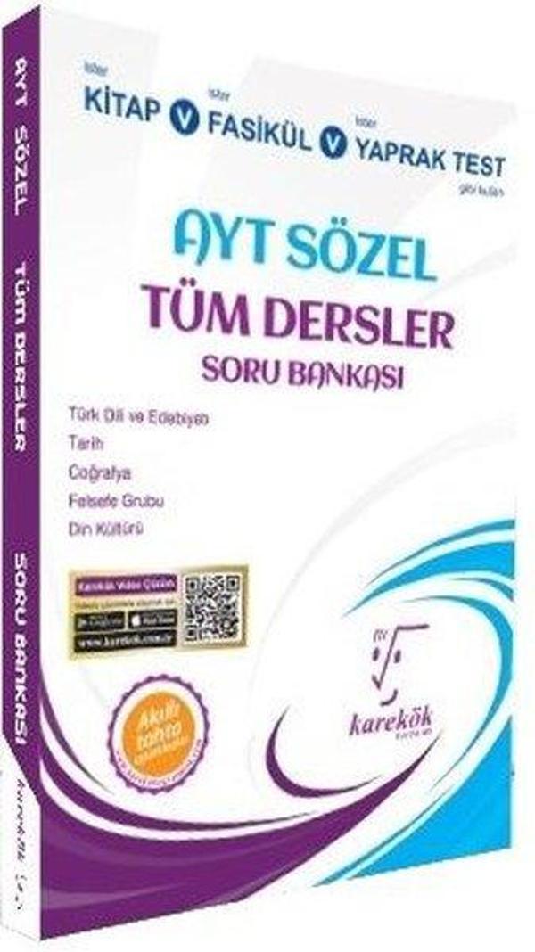 AYT Sözel Tüm Dersler Soru Bankası - Karekök Eğitim Yayınları - Image 1