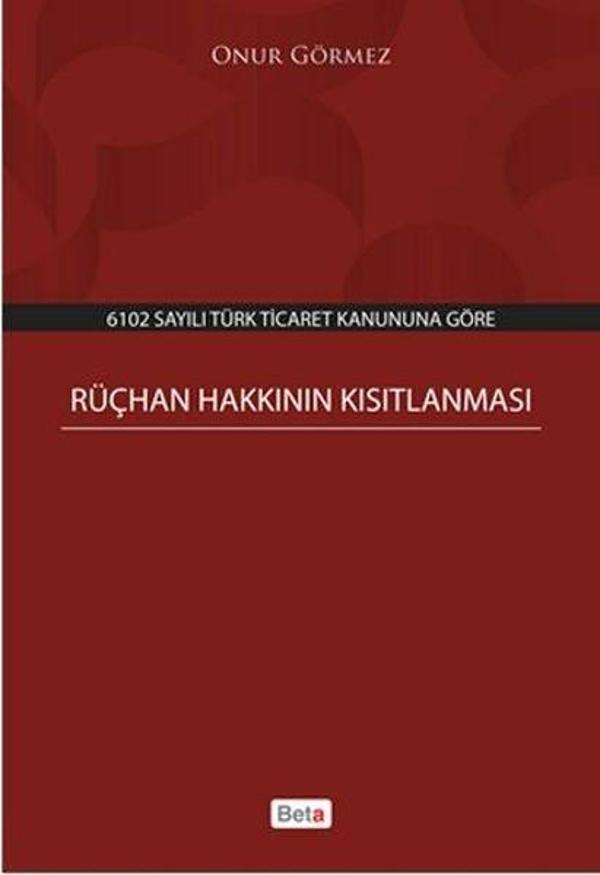 Rüçhan Hakkının Kısıtlanması - Beta Yayınları - Image 1
