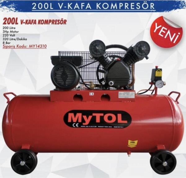 Mytol Hava Kompresörü 200 Litre 3Hp My14310 - Image 1
