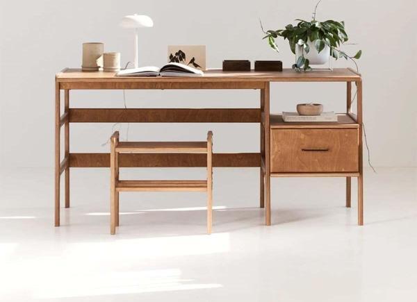 Woodesk Nordik Ahşap Çalışma Masası 180x65 cm Tik Renk Cpt4629-180 - Image 1