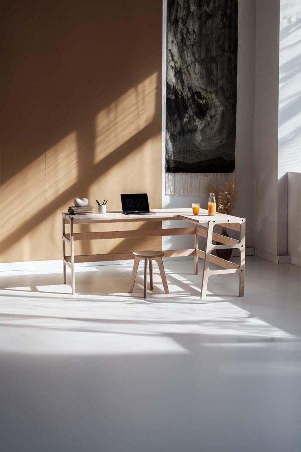 Woodesk Valencia Ahşap Çalışma Masası 125x65 cm Natural Renk Cpt4631-125 - Image 1