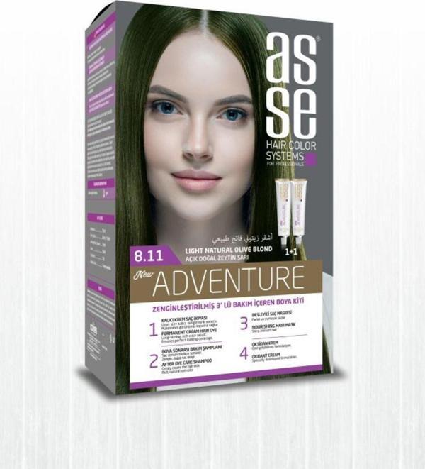 ASSE SET SAÇ BOYASI 8.11 50+50 ML - Image 1