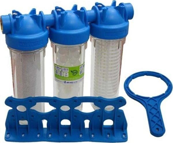 Prolite Store Atlas 10'' Housinğ 3'Lü Su Arıtma Filtresi Set 3/4'' Bağlantılı Giriş Çıkışlı - Image 1