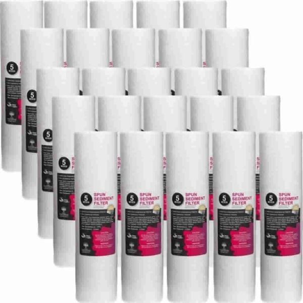 Aqua Bella Açık Kasa Su Arıtma Cihazı 10 Inç 5 Mikron Sediment Spun Filtre (25 Adet) - Image 1