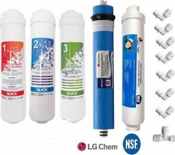 Aqua Bella Reverse Osmos Su Arıtma Cihazı Filtresi Kapalı Kasa 5 Li Filtre Seti - Image 1