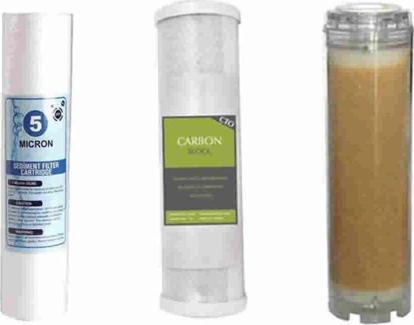 Aquafer Üçlü Su Filtresi Daire Ve Bina Girişi Için Üçlü Yedek Filtre Seti - Image 1