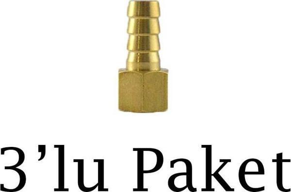 Brio Hava Hortum Dişi Rekoru 1/4 10Mm 3'lü Paket - Image 1
