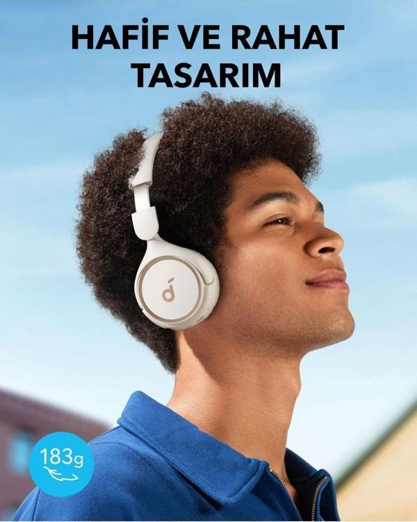 Soundcore H30i Kulak Üstü Bluetooth Kulaklık - Beyaz - Image 1