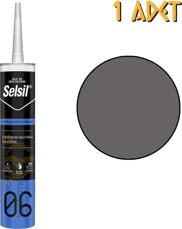 Selsil Dış Cephe Nötr Silikon ANTRASİT GRİ 300 ml. - 1 Adet - Image 1