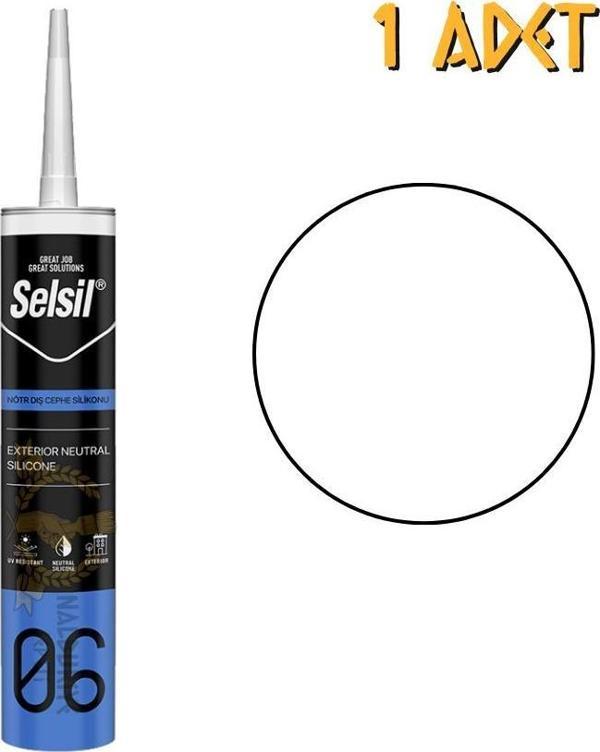 Selsil Dış Cephe Nötr Silikon BEYAZ 300 ml. - 1 Adet - Image 1