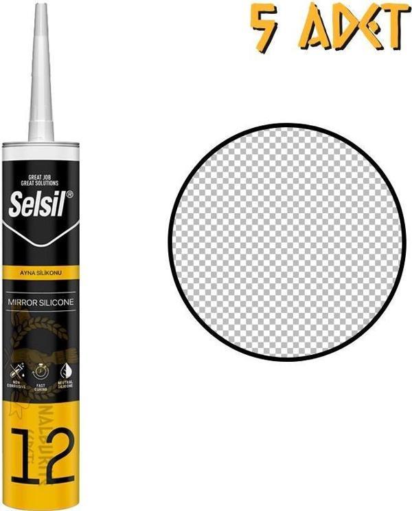 Selsil Güçlü Ayna Silikonu ŞEFFAF 280 ml.  - 5 Adet - Image 1