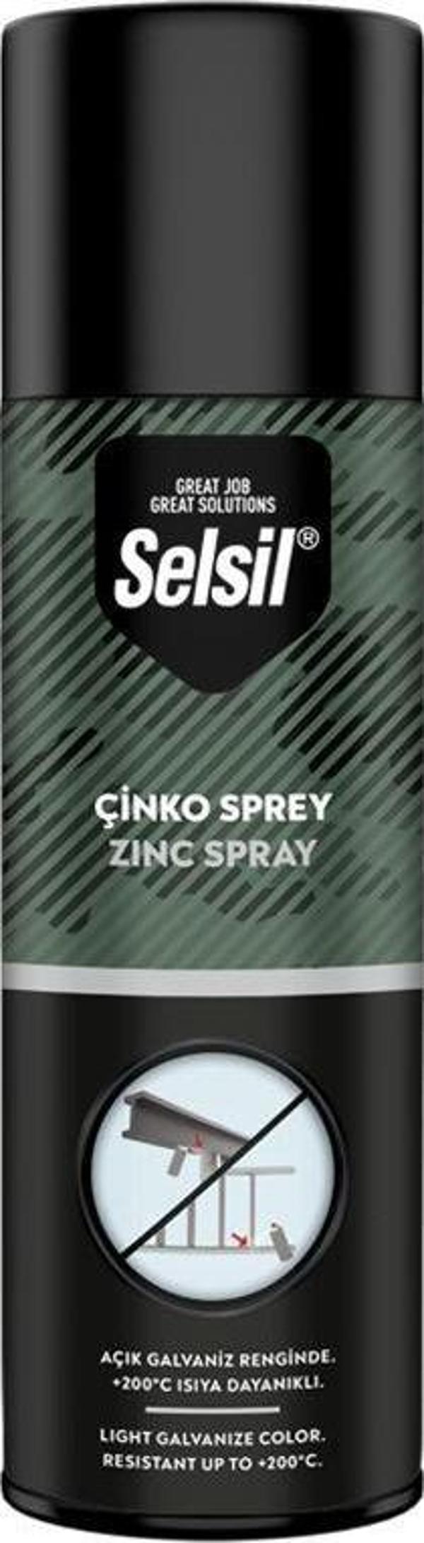 Selsil Isıya Dayanıklı Çinko Zinc Spreyi 400 ml. - Image 1