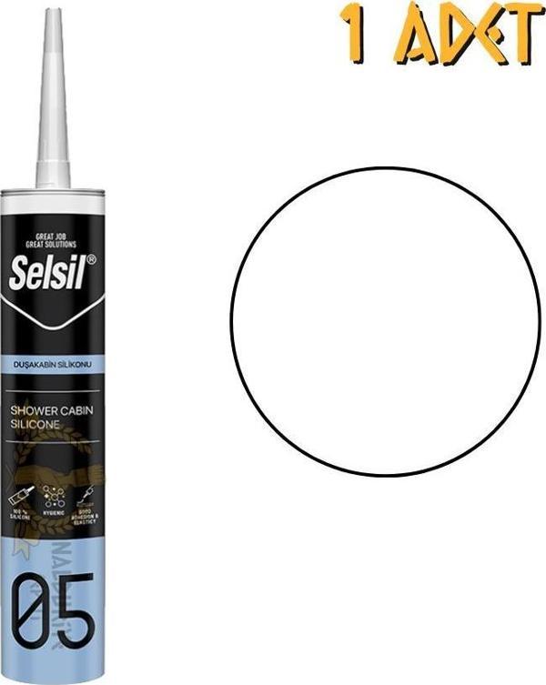 Selsil Mutfak Banyo Duşakabin Silikonu BEYAZ 280 ml. - 1 Adet - Image 1