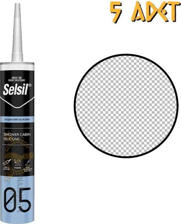 Selsil Mutfak Banyo Duşakabin Silikonu ŞEFFAF 280 ml. - 5 Adet - Image 1