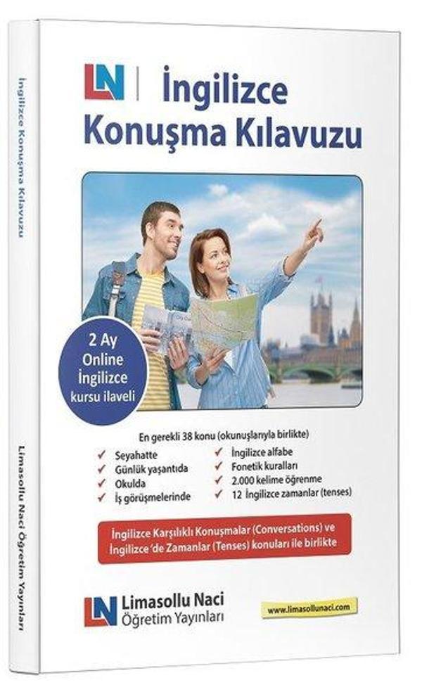 İngilizce Konuşma Kılavuzu + Online İngilizce Kursu - Limasollu Naci Öğretim Yay. - Image 1