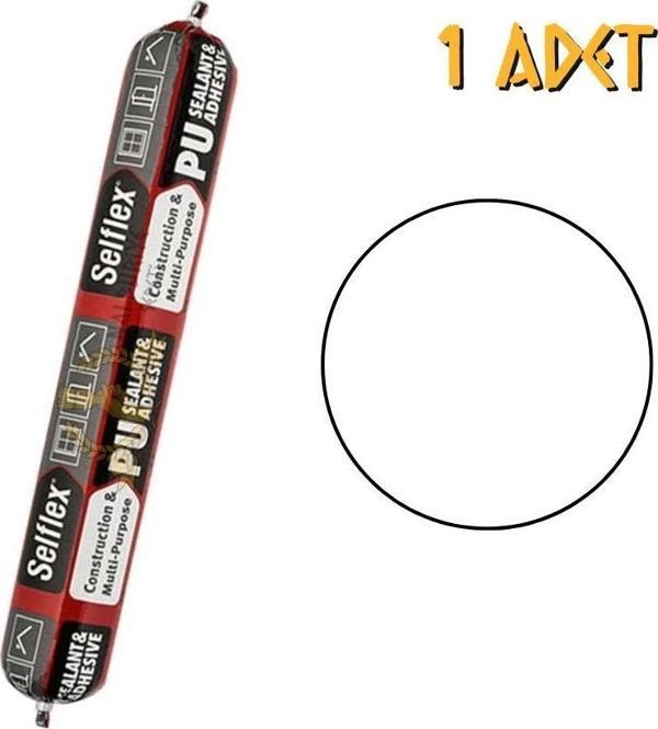 Selsil Poliüretan Sosis Mastik Yapıştırıcı PU50 BEYAZ 600 ml. - 1 Adet - Image 1