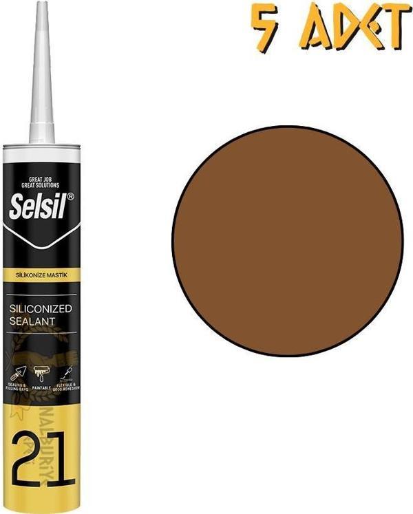 Selsil Silikonize Mastik ALTIN MEŞE 500 gr. - 5 Adet - Image 1