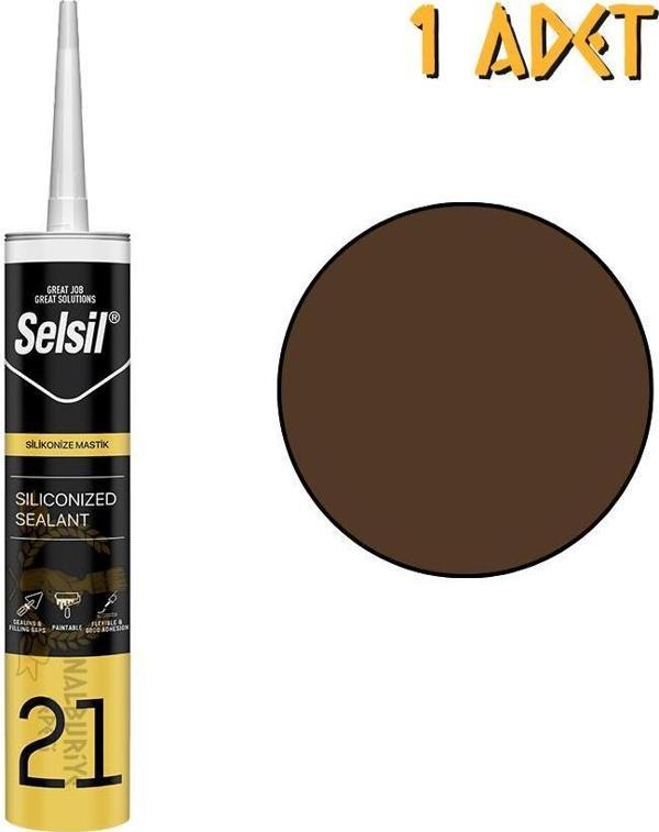 Selsil Silikonize Mastik KAHVERENGİ 500 gr. - 1 Adet - Image 1