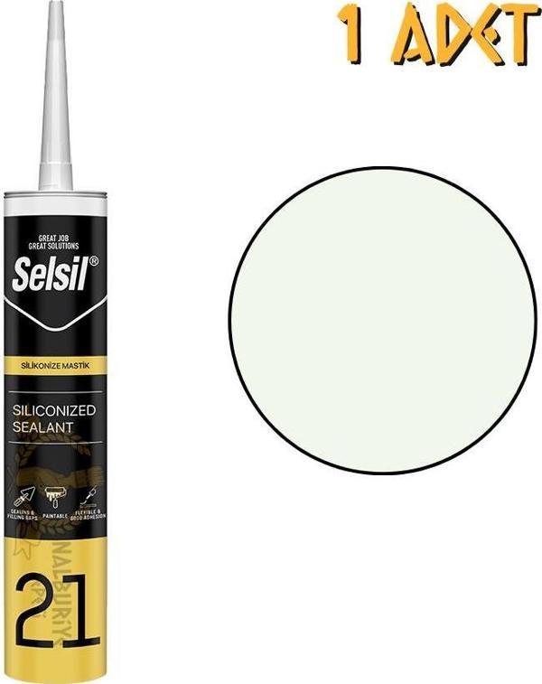 Selsil Silikonize Mastik KREM RENGİ 500 gr. - 1 Adet - Image 1