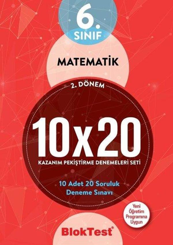 6.Sınıf 2. Dönem Matematik Kazanım Pekiştirme Denemeleri Seti - Bloktest Yayınları - Image 1