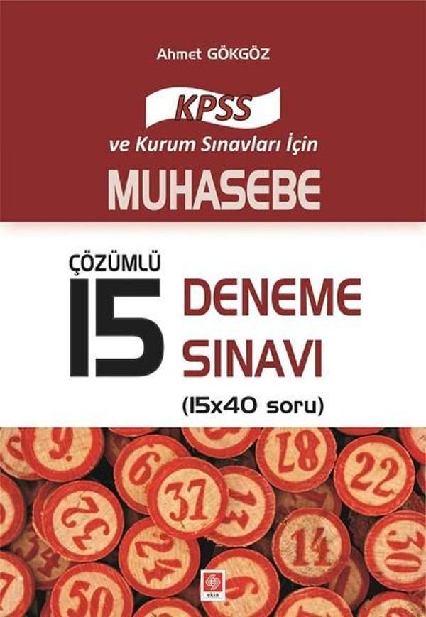KPSS Muhasebe Çözümlü 15 Deneme Sınavı - Ekin Basım Yayın - Image 1