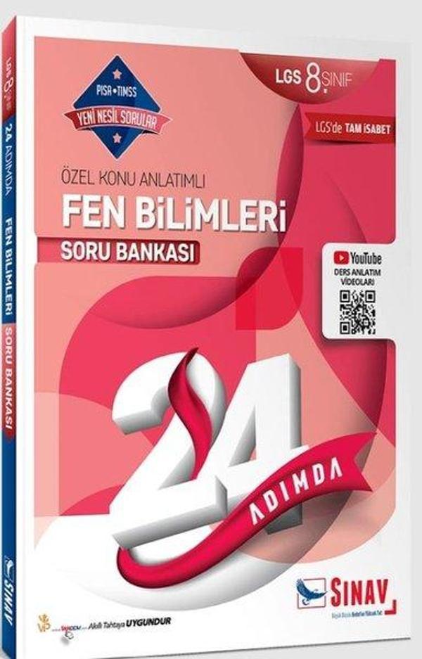 Sınav 8.Sınıf 24 Adımda Fen Bilimleri Soru Bankası - Sınav Dergisi Yayınları - Image 1