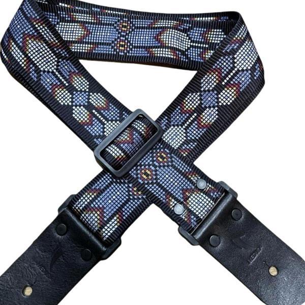 Medusa Slate Mosaic Deri Uçlu Gitar Askısı - Image 1