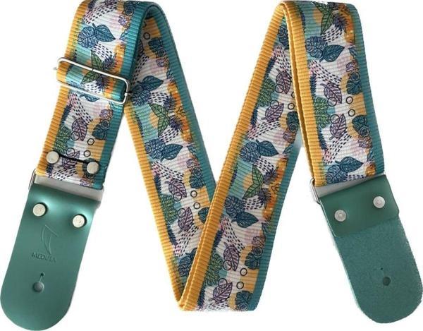 Medusa Teal Deri Uçlu Gitar Askısı - Image 1
