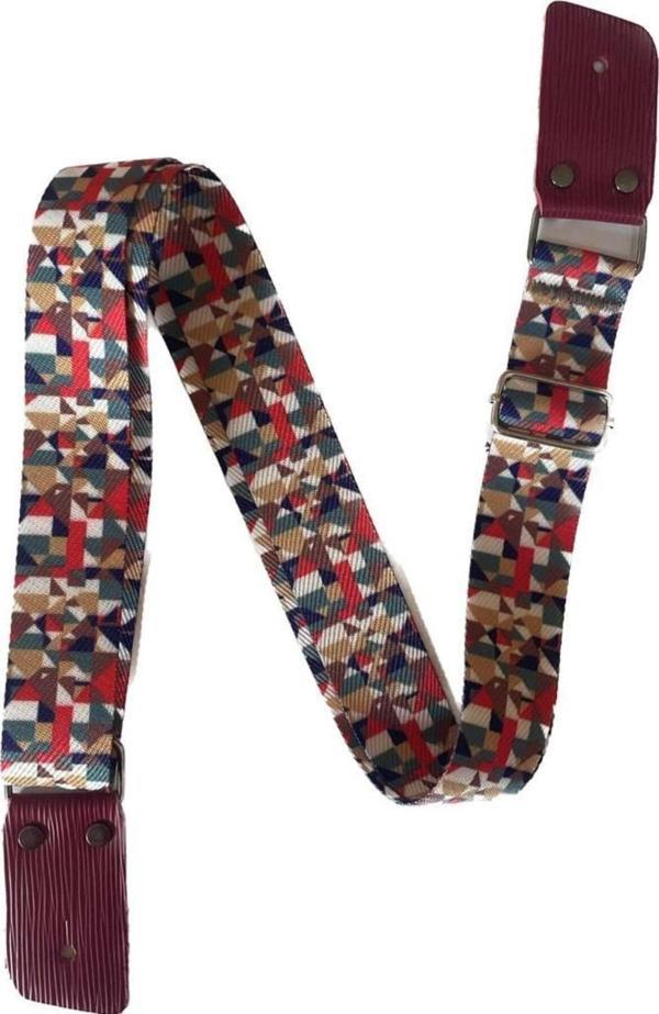 Rota G-Strap Maroon Deri Uçlu Ukulele Ve Gitar Askısı - Image 1