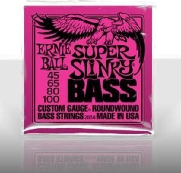 Ernie Ball P02834 Super Slinky Nickel 45-100 (4 Telli) Bas Gitar Teli - Image 1