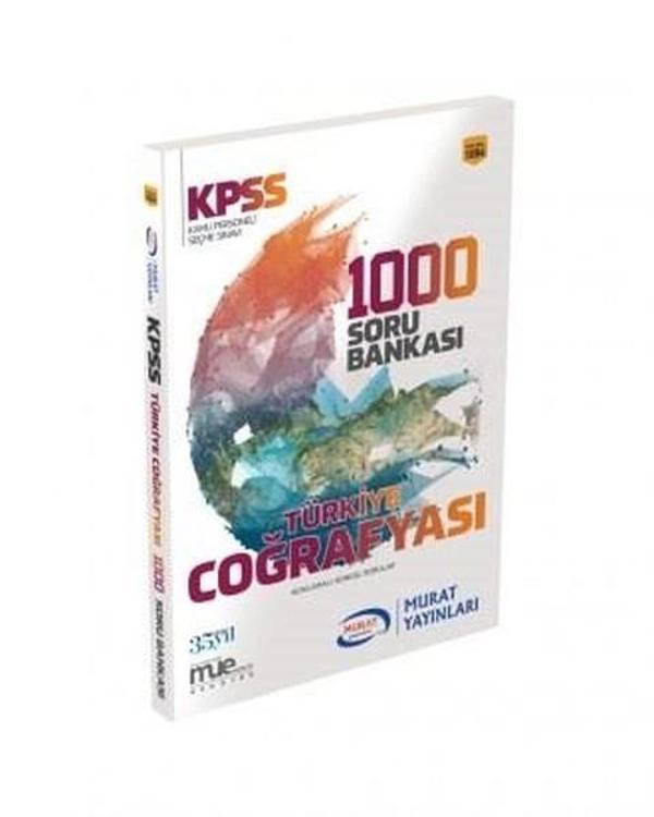 KPSS Türkiye Coğrafyası 1000 Soru Bankası-Açıklamalı Güncel Sorular 1094 - Ankara Murat Yayıncılık - Image 1