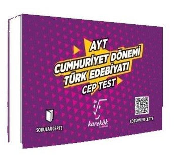 AYT Cumhuriyet Dönemi Türk Edebiyatı Cep Test - Karekök Eğitim Yayınları - Image 1