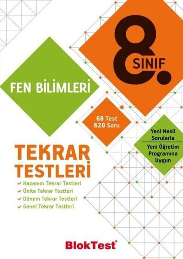 8.Sınıf Fen Bilimleri Tekrar Testleri - Bloktest Yayınları - Image 1