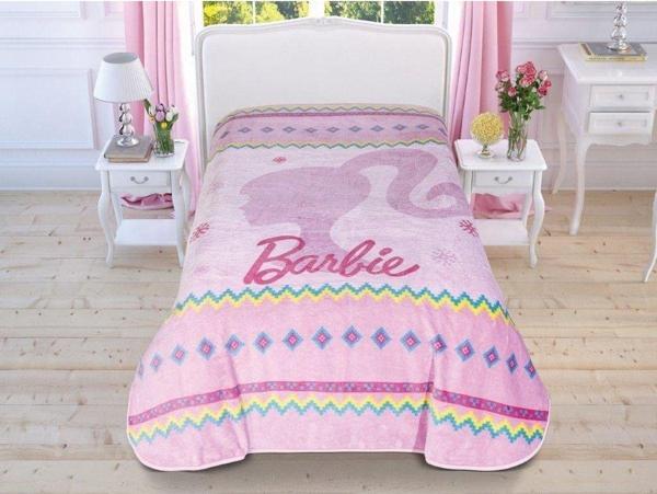 TAÇ Barbie Pink Lisanslı Yeni Sezon Tek Kişilik Battaniye - Image 1